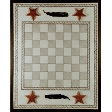 Primitive Wooden checkers/chess Game Board - 052